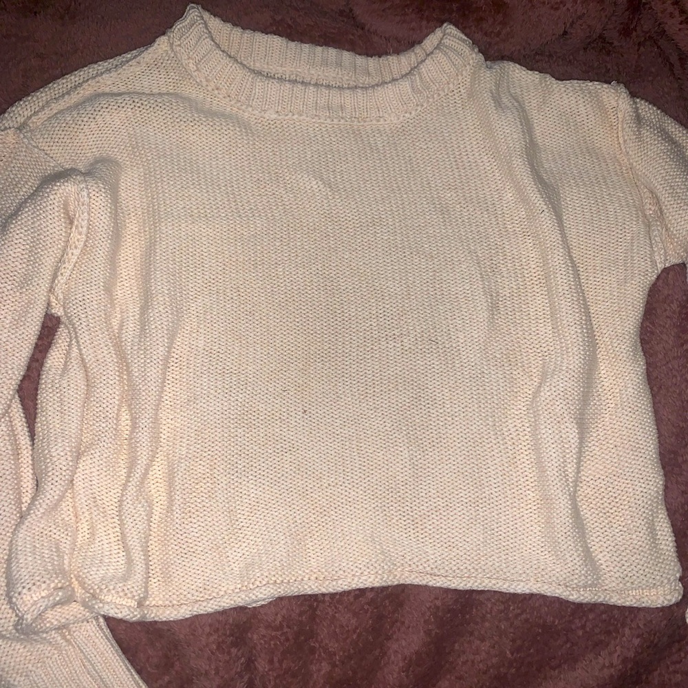 Tan / white American eagle sweater